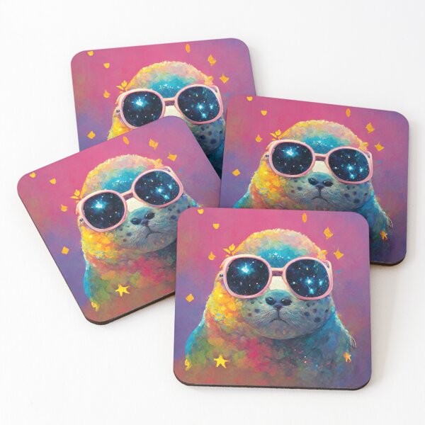 Item preview, Seal Wearing Sunglasses in Space designed and sold by MythicPrompts.