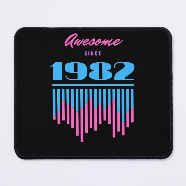 Item preview, Awesome since 1982 retro style Pink and Blue designed and sold by TreetopStudios.