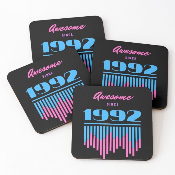 Item preview, Awesome since 1992 retro style Pink and Blue designed and sold by TreetopStudios.