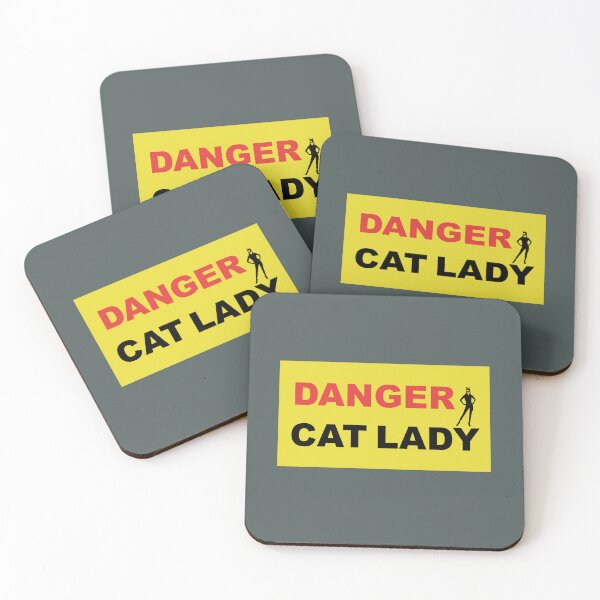 Item preview, DANGER CAT LADY sign design  designed and sold by lobodelnoir.
