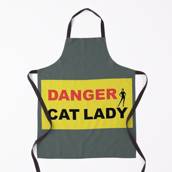 Item preview, DANGER CAT LADY sign design designed and sold by lobodelnoir.