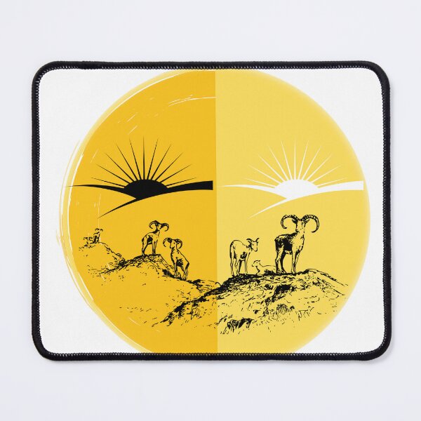 Item preview, Sunrise and grazing goats. designed and sold by Fadwalana99.