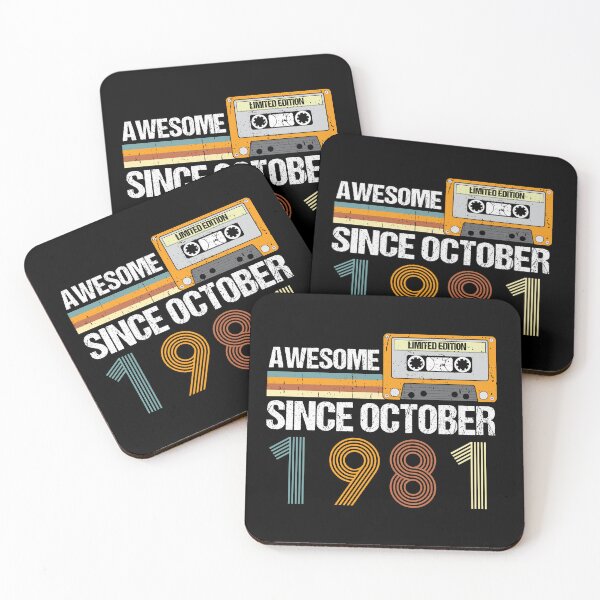 Item preview, Awesome Since October 1981 | 41th Birthday Gifts | 41 Years Old Gifts designed and sold by AMINE  ★★★★★.