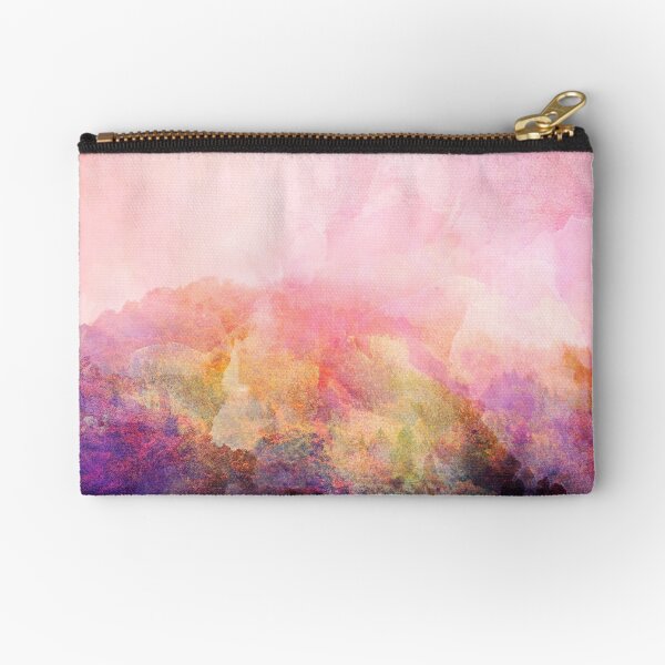 Abstract Landscape—Pink Zipper Pouch