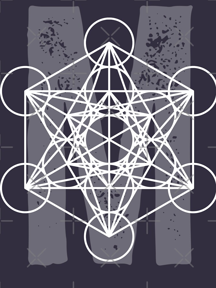 "Metatron Metatron's Cube Blue Black Sacred Geometry Merkabah Ascension ...