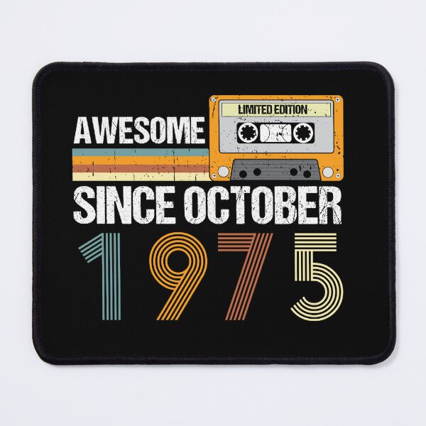 Item preview, Awesome Since October 1975 | 47th Birthday Gifts | 47 Years Old Gifts designed and sold by AMINE ★★★★★.