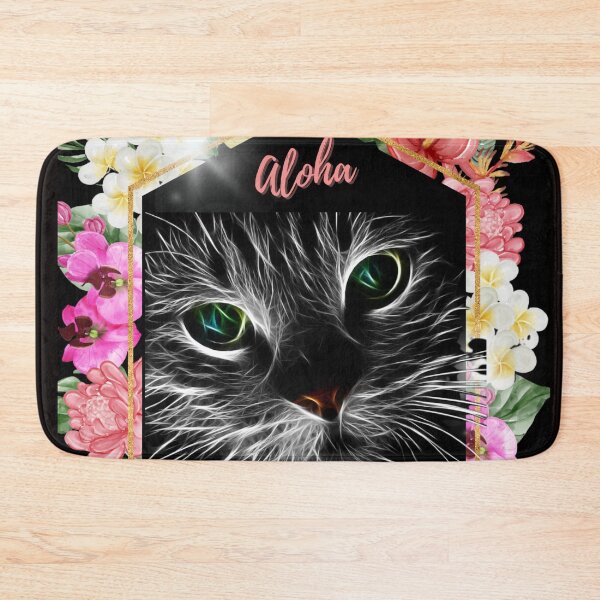 Item preview, Aloha Summer Tropical Emerald Eyes Cat  designed and sold by LanaDevon.