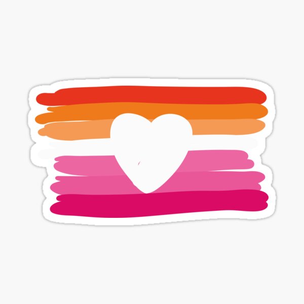 Lesbian Flag Pride Tee Shirt Design Love Sticker For Sale By Rensflow