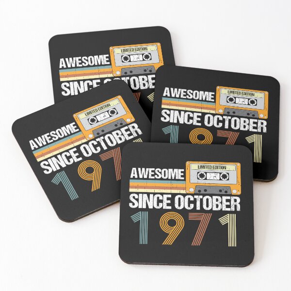 Item preview, Awesome Since October 1971 | 51th Birthday Gifts | 51 Years Old Gifts designed and sold by AMINE  ★★★★★.