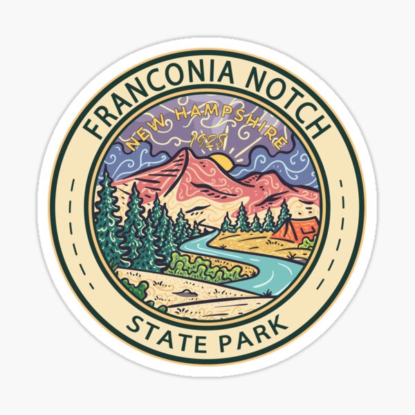 Item preview, Franconia Notch State Park New Hampshire Badge designed and sold by KrisSidDesigns.