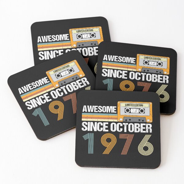 Item preview, Awesome Since October 1976 | 46th Birthday Gifts | 46 Years Old Gifts designed and sold by AMINE  ★★★★★.