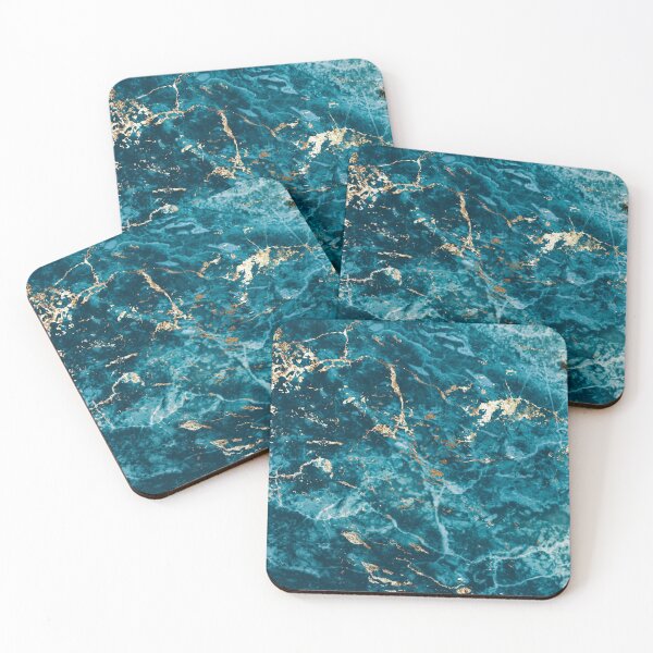 Item preview, Marble Turquoise Blue Gold Pattern designed and sold by peacefulcreator.
