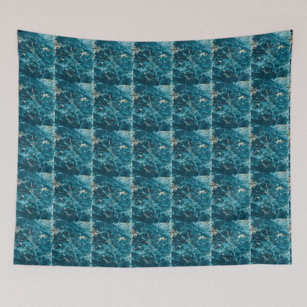 Item preview, Marble Turquoise Blue Gold Pattern designed and sold by peacefulcreator.
