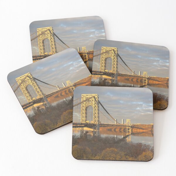 Item preview, George Washington Bridge on a crisp golden autumn day designed and sold by HarrietRGoren.