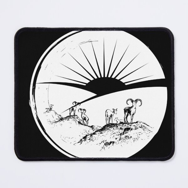 Item preview, Sunrise and goats on the mountain designed and sold by Fadwalana99.