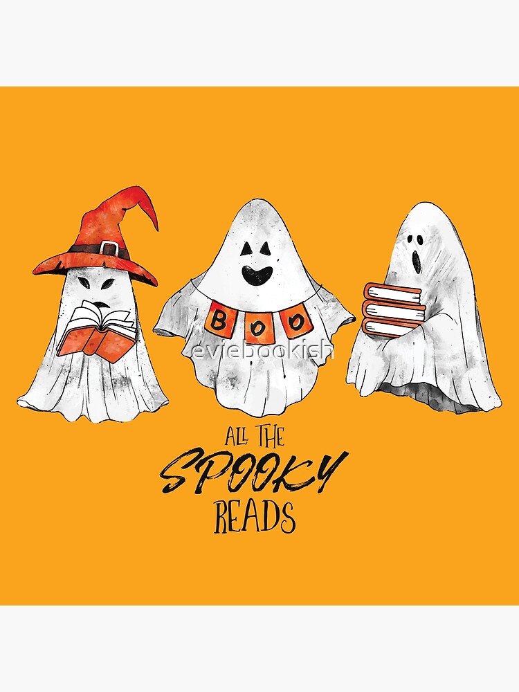 Thumbnail 2 of 2, Greeting Card, All The Spooky Reads designed and sold by eviebookish.