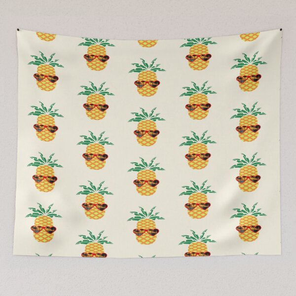 Item preview, Pineapple Wearing Sunglasses At The Beach designed and sold by molamode.