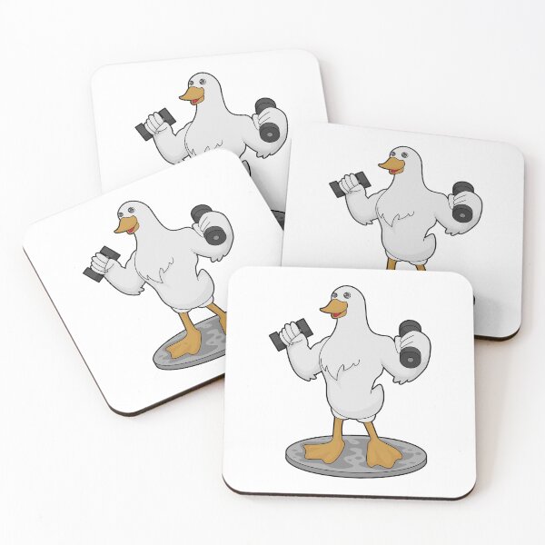 Item preview, Duck as Bodybuilder with Dumbbells designed and sold by Snabdesign84.