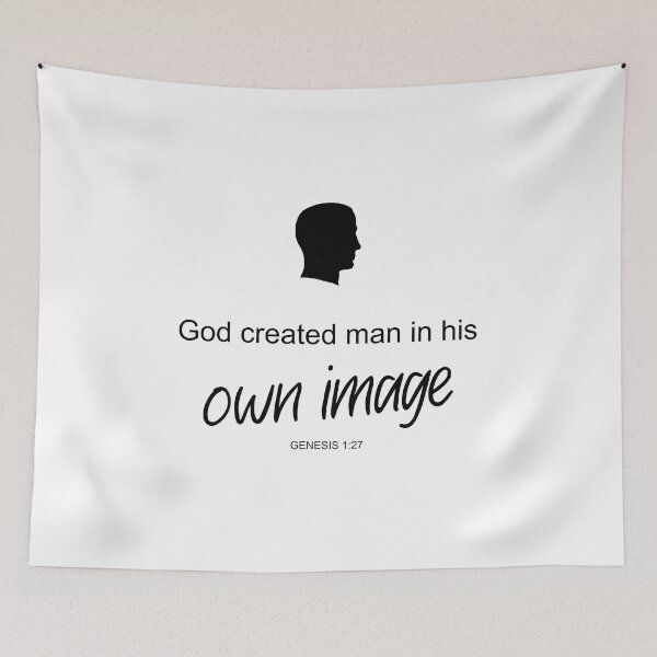 Item preview, God created man in his own image - Genesis 1:27 designed and sold by aheartforgod.
