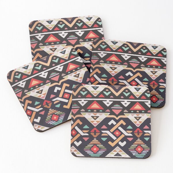 Item preview, Geometric native Aztec pattern tribal style native tribal background bold colors mexican design designed and sold by T-Mex.