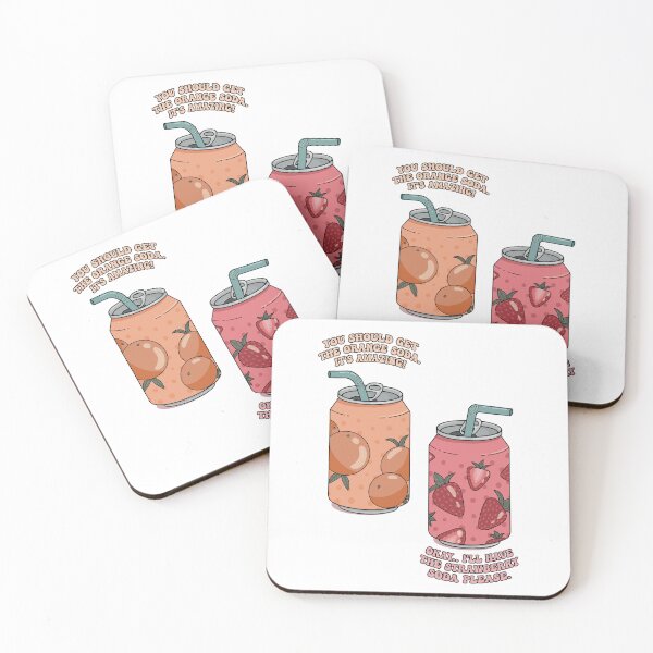 Item preview, "You should get the orange soda. It's amazing!" "Okay. I'll Have the Strawberry Soda." Viral Sound with Text designed and sold by Dazzline Designs.