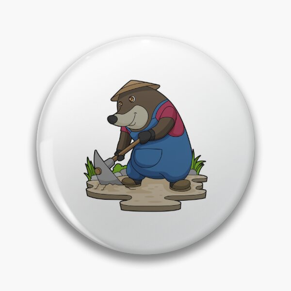 Item preview, Mole as Farmer with Hoe designed and sold by Snabdesign84.
