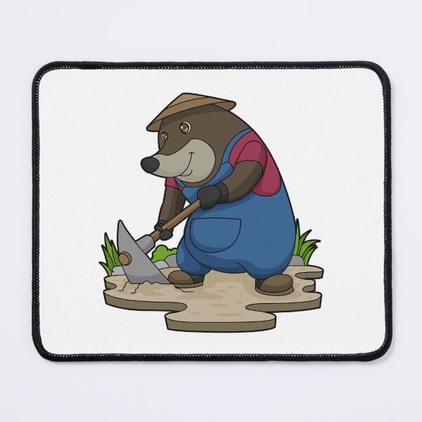 Item preview, Mole as Farmer with Hoe designed and sold by Snabdesign84.