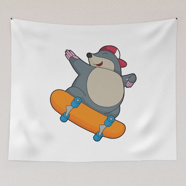 Item preview, Mole as Skater with Skateboard designed and sold by Snabdesign84.
