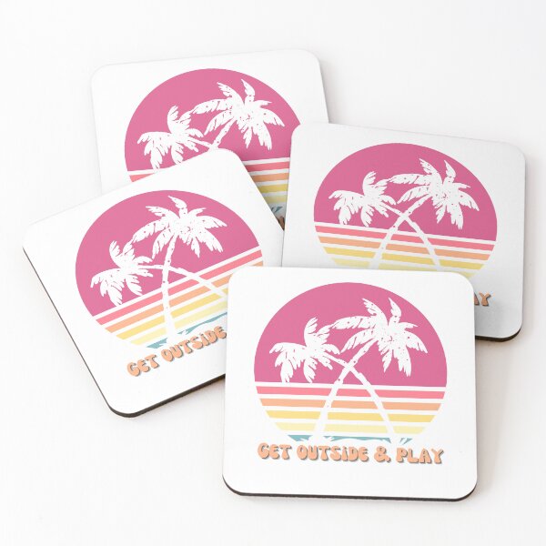 Item preview, Get Outside & Play - Vintage Tropical Sunset - BEACH LOVE - Sunset Chaser designed and sold by Sun Sand & Sea Art.
