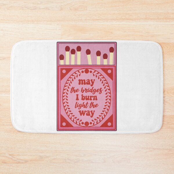 Item preview, "May the Bridges I Burn Light the Way." Quote Inspired Matchbox, Pink Red Design  designed and sold by Dazzline Designs.