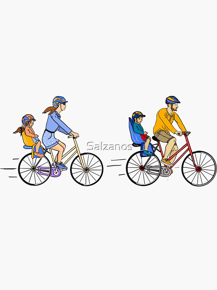 "Bicycles built for Two " Sticker for Sale by Salzanos | Redbubble