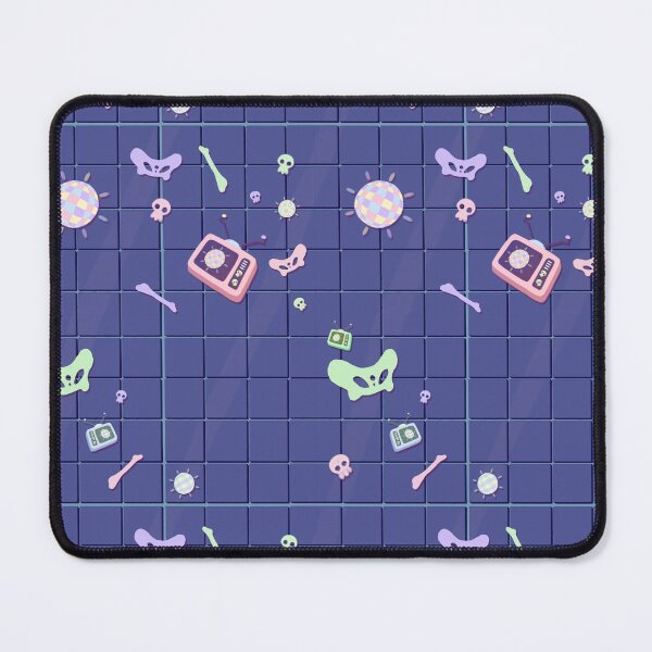 Item preview, Neon Skeleton Rave Tv Head Pattern Tile designed and sold by Jack'o Bee.