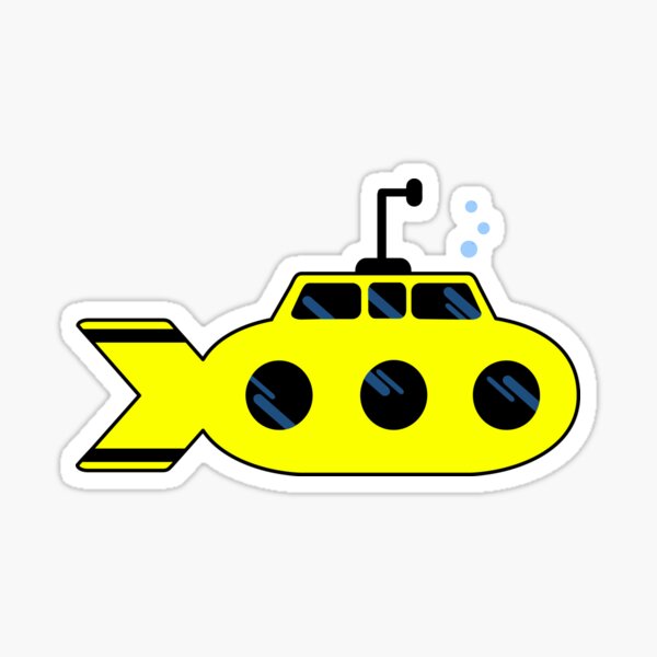 Ride In A Yellow Submarine Sticker