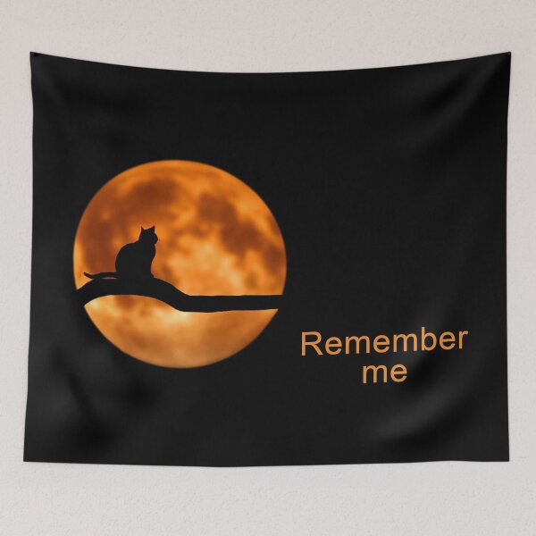 Item preview, ANIMALS #91 - Full Golden Moon with Cat Silhouette - Remember me designed and sold by DEL-Productions.