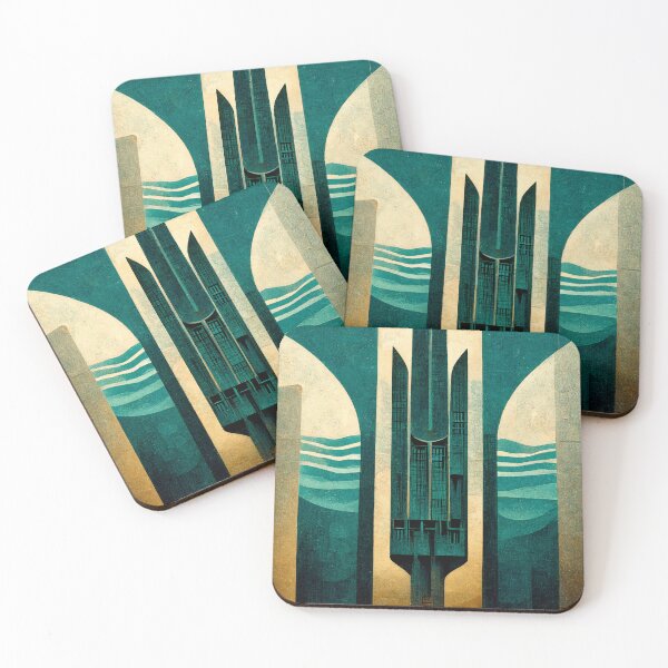 Item preview, Water Abstract Art Deco designed and sold by ArtDecoGecko.
