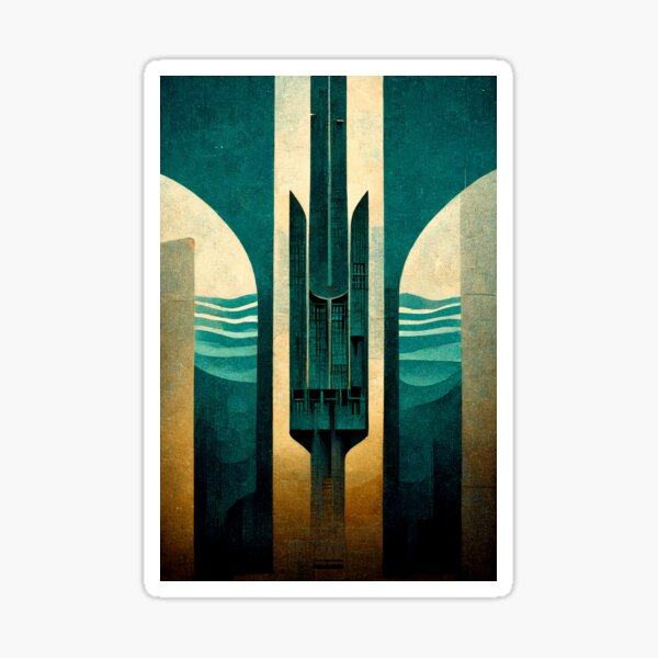 Item preview, Water Abstract Art Deco designed and sold by ArtDecoGecko.