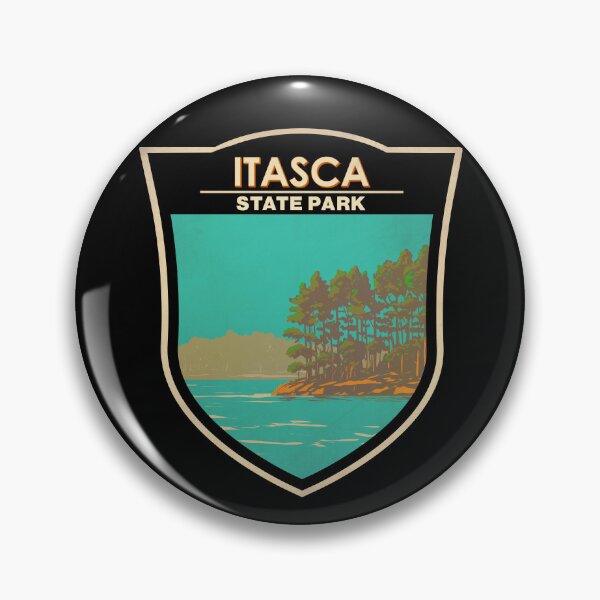 Item preview, Itasca State Park Minnesota Vintage Badge designed and sold by KrisSidDesigns.