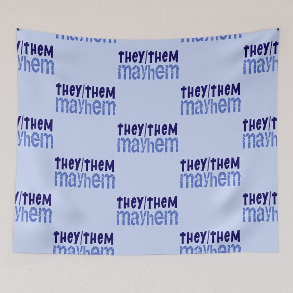 Item preview, THEY / THEM: MAYHEM trans non-binary genderqueer agender designed and sold by incurablehippie.