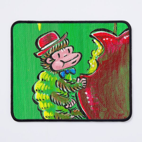 Item preview, Caterpillar Ape in Red Hat Munches on Apple 019 designed and sold by Walter Moore.