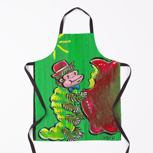 Item preview, Caterpillar Ape in Red Hat Munches on Apple 019 designed and sold by Walter Moore.