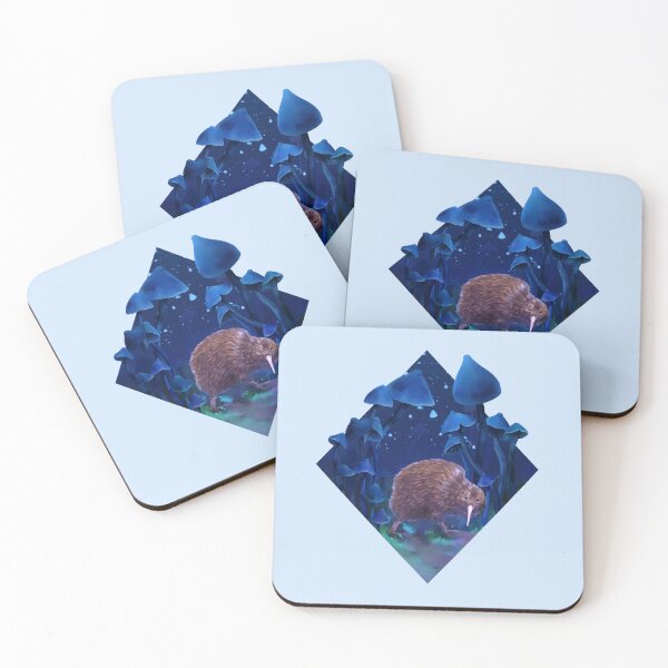 Item preview, Kiwi and Blue Pinkgill Mushrooms designed and sold by RadiantMedia.