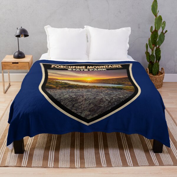 Item preview, Porcupine Mountains State Park Michigan Watercolor Badge designed and sold by KrisSidDesigns.