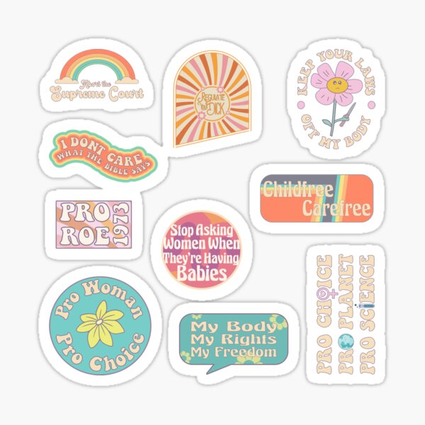 Item preview, Reproductive Rights Sticker Pack 2 designed and sold by PolaradoGraphic.