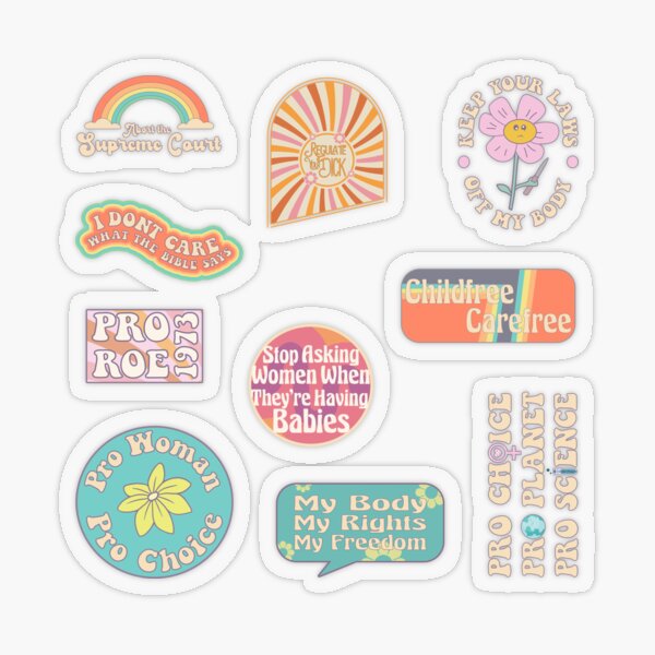 Item preview, Reproductive Rights Sticker Pack 2 designed and sold by PolaradoGraphic.