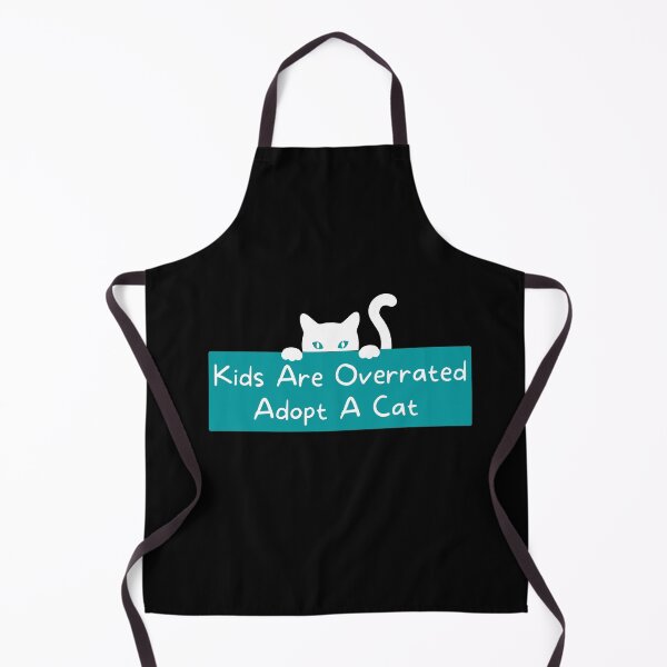 Item preview, Kids Are Overrated Adopt A Cat - Peeking Cat Blue designed and sold by TheOtherDesign.