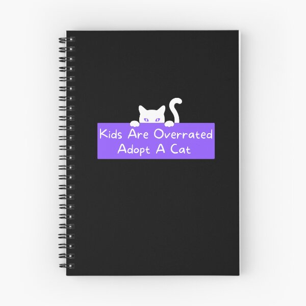 Item preview, Kids Are Overrated Adopt A Cat - Peeking Cat Purple designed and sold by TheOtherDesign.