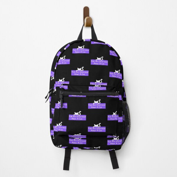 Item preview, Kids Are Overrated Adopt A Cat - Peeking Cat Purple designed and sold by TheOtherDesign.