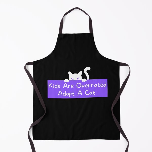 Item preview, Kids Are Overrated Adopt A Cat - Peeking Cat Purple designed and sold by TheOtherDesign.