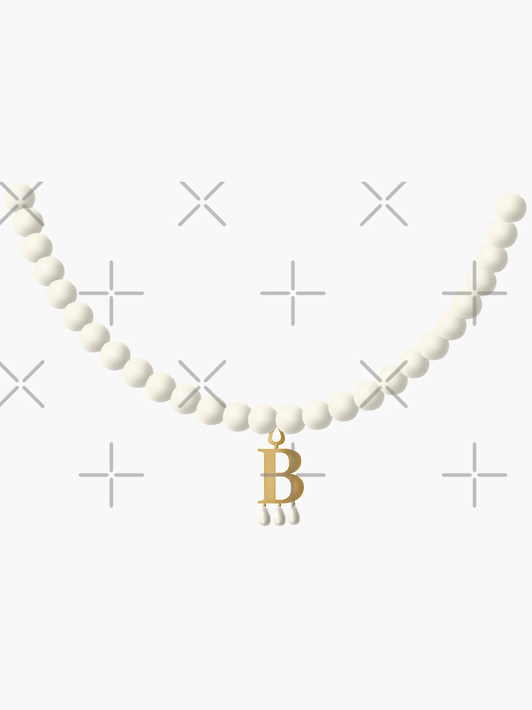 "Anne Boleyn Necklace (Letter B)" Sticker for Sale by BadgertheBagel