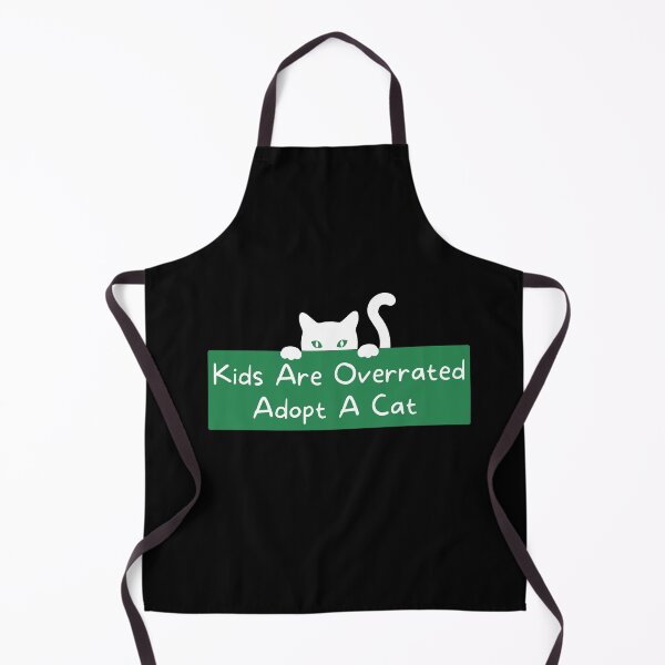 Item preview, Kids Are Overrated Adopt A Cat - Peeking Cat Green designed and sold by TheOtherDesign.